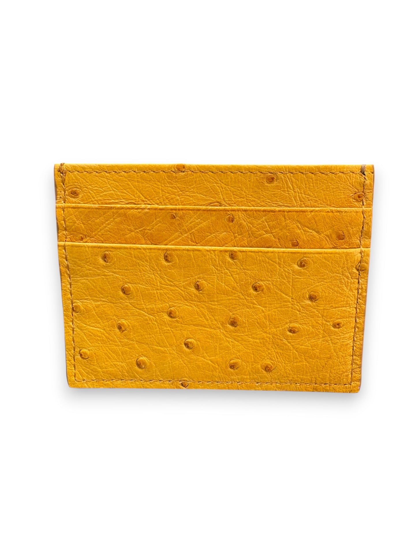 Small Real Ostrich Credit Card Holder
