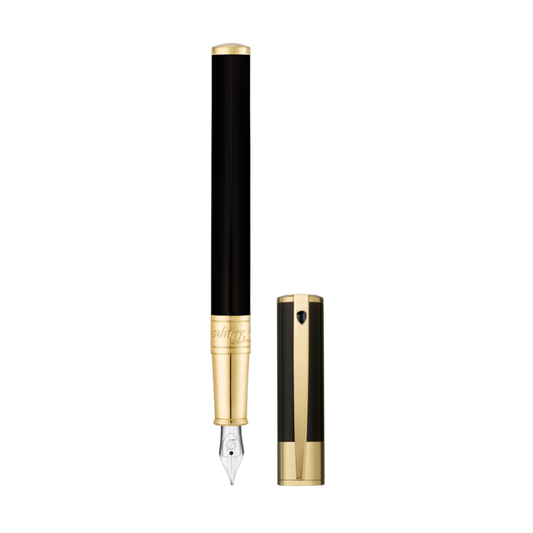 Fountain Pen D-Initial - Black & Gold