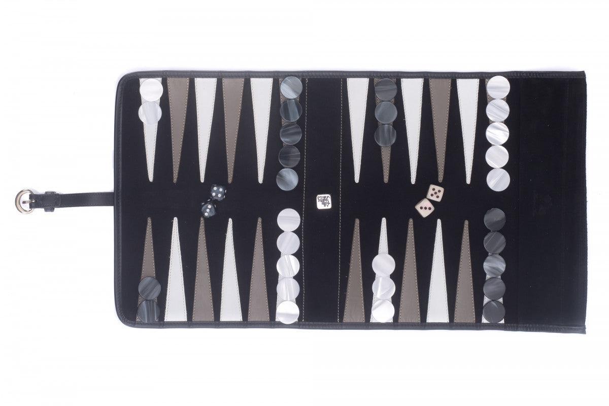 Travel Backgammon - Leather & Velvet