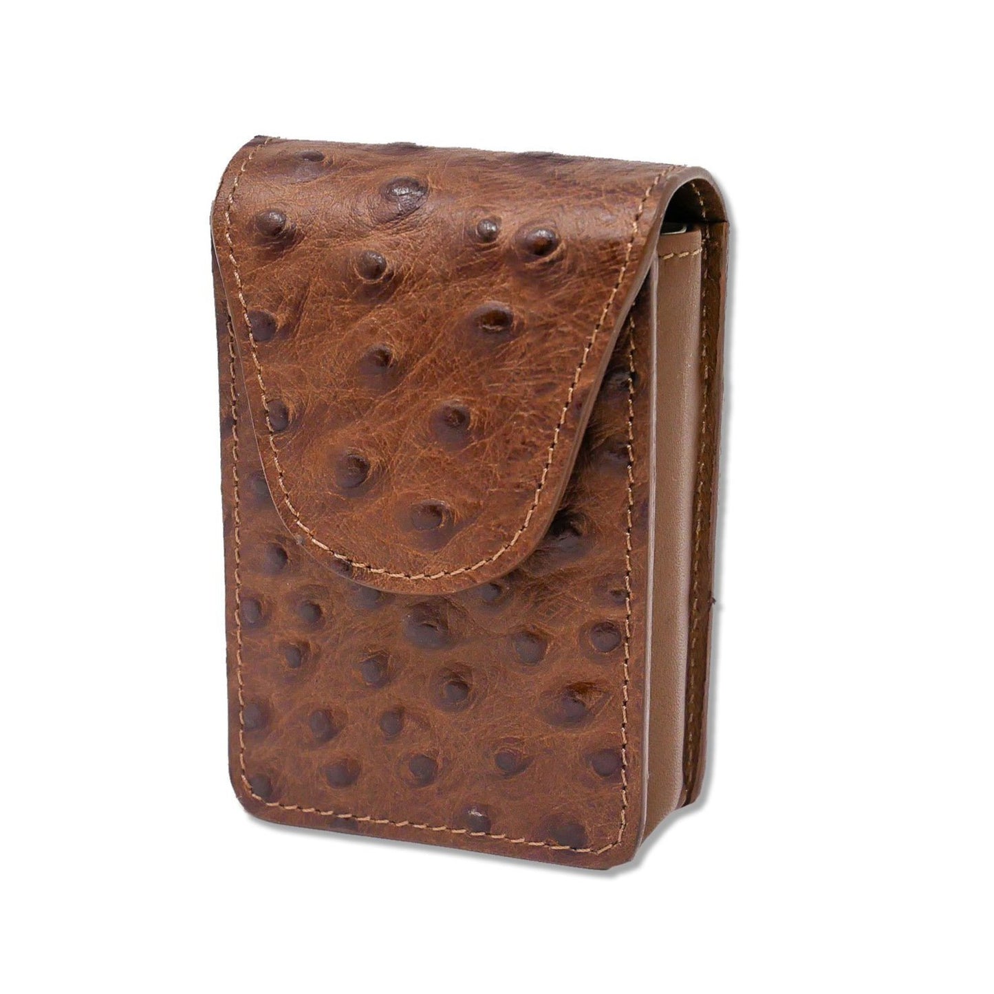 Cigarette Case - Brown Ostrich