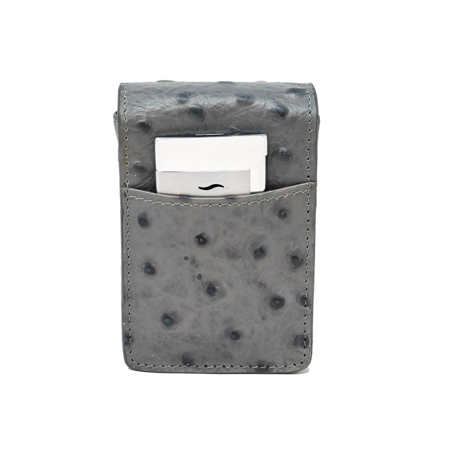 Cigarette Case - Grey Ostrich