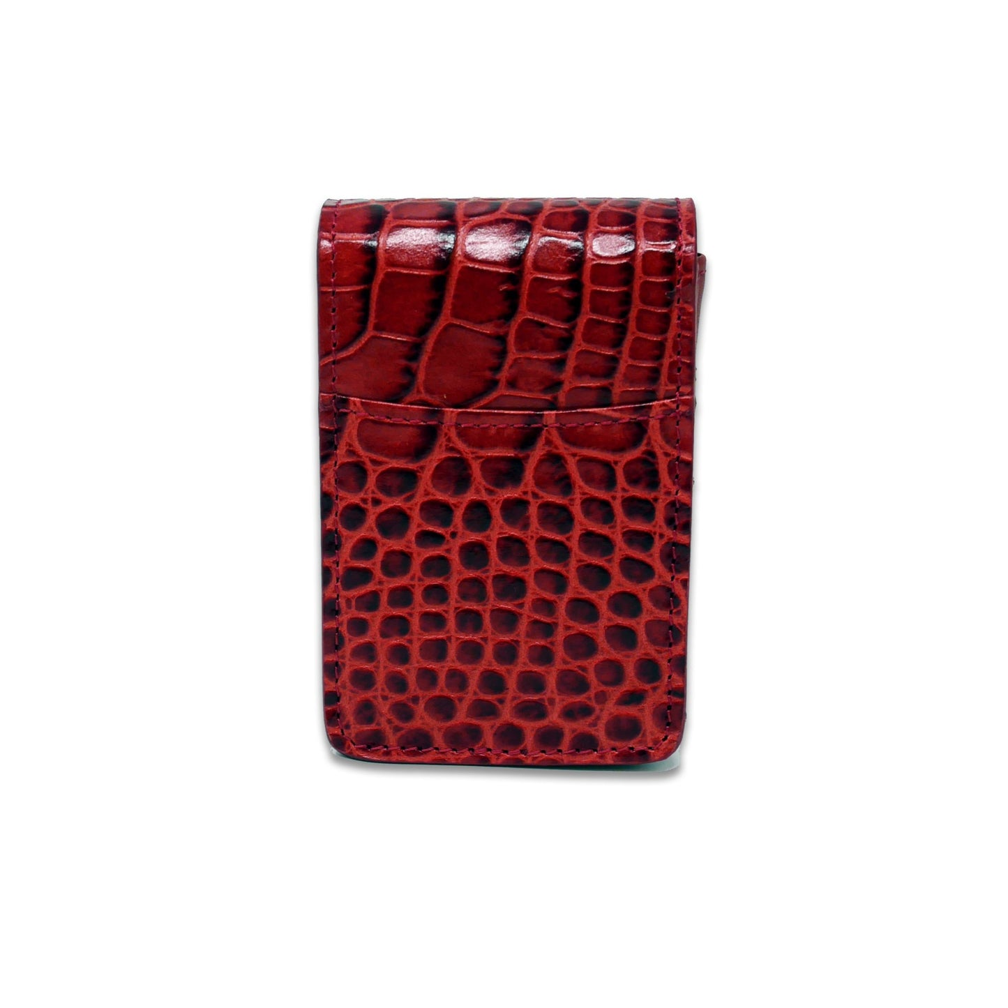 Cigarette Case - Red Crocodile