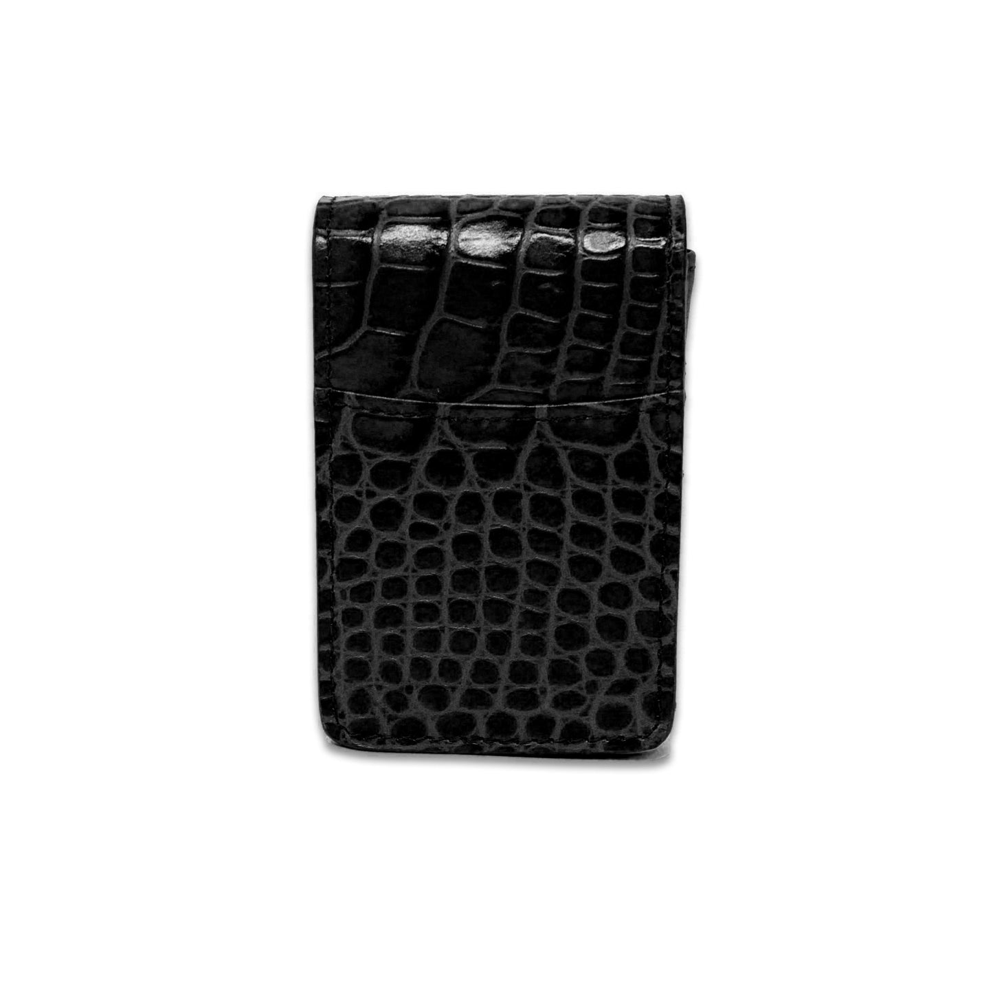 Cigarette Case - Black Crocodile