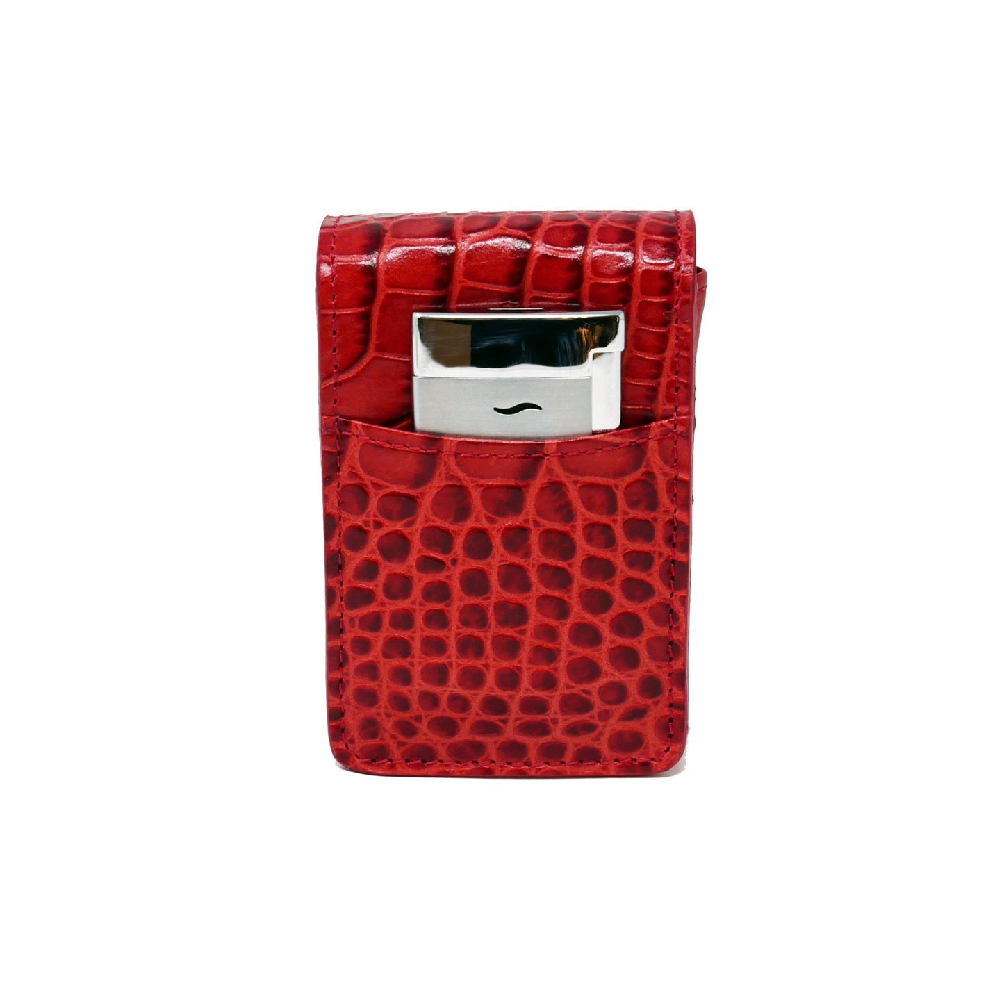 Cigarette Case - Red Crocodile