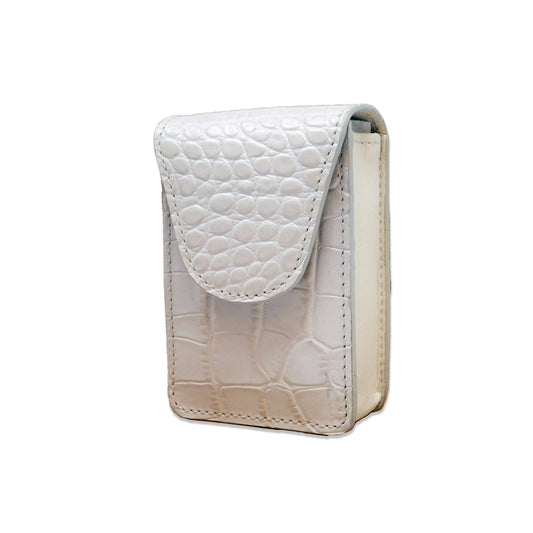 Cigarette Case - Off-White Crocodile