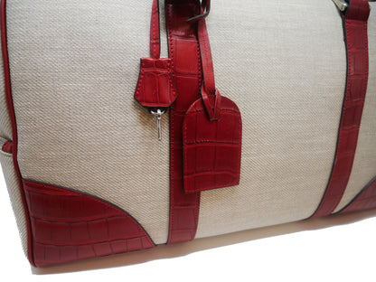 Sac de sport en toile et alligator