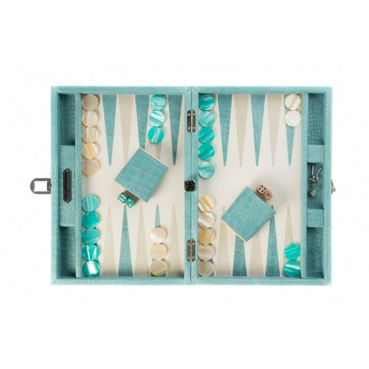 Backgammon - Alligator Effect Turquoise
