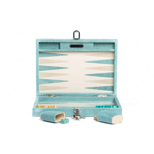 Backgammon - Alligator Effect Turquoise