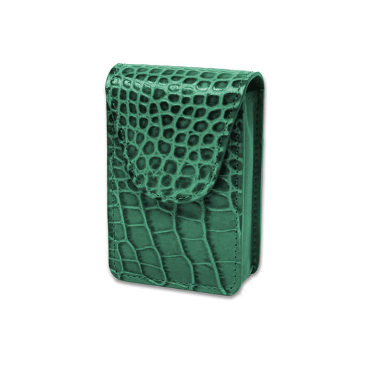 Cigarette Case - Green Crocodile