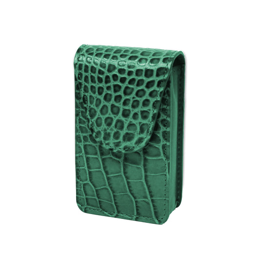 Cigarette Case - Green Crocodile