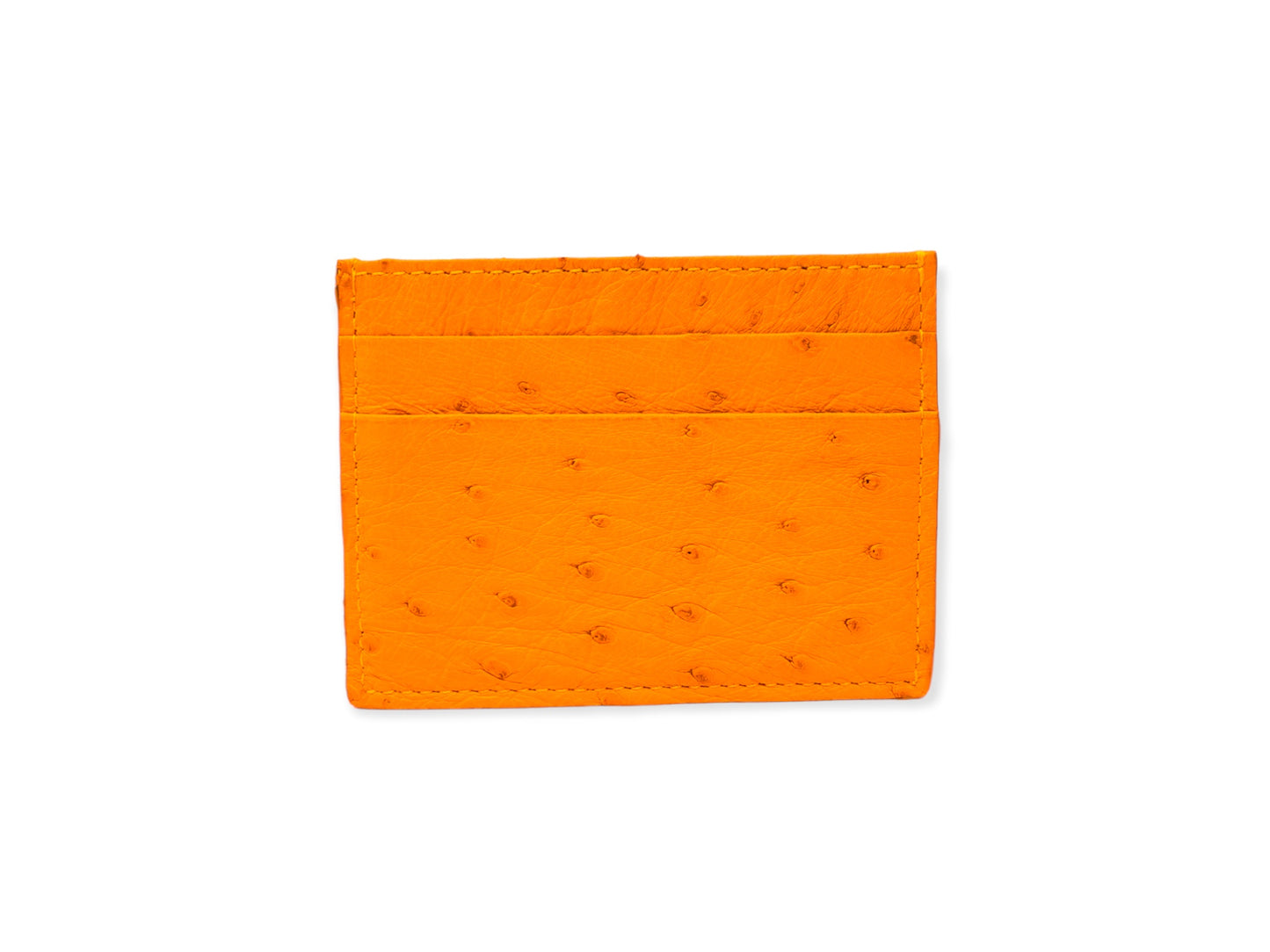 Small Real Ostrich Credit Card Holder