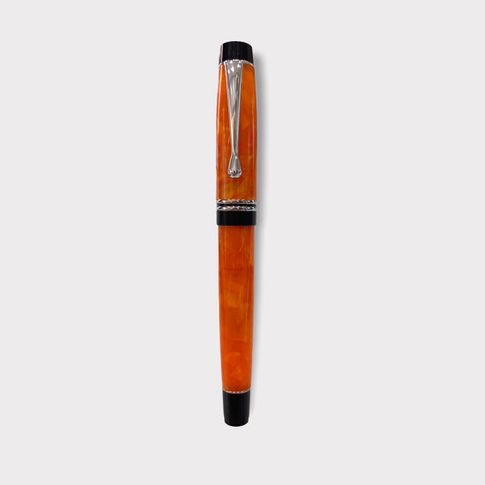 Stylo plume marbré orange