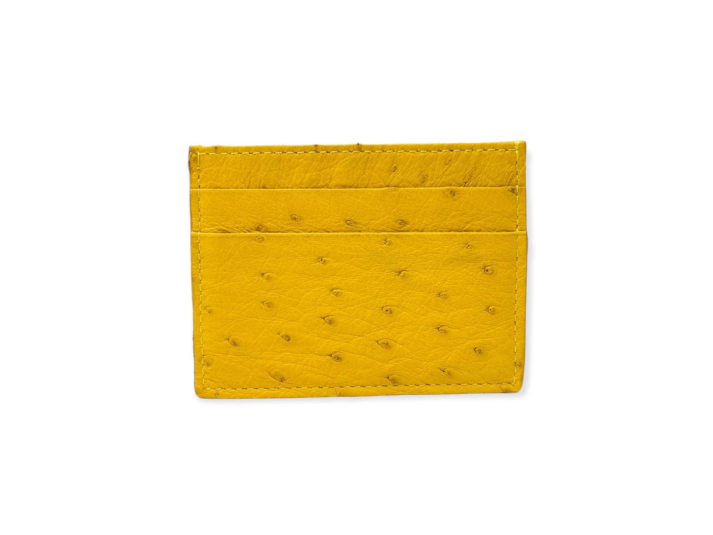 Small Real Ostrich Credit Card Holder