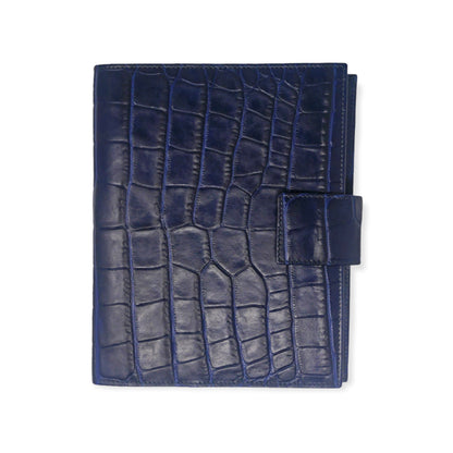 Large Diary - Blue Crocodile Print