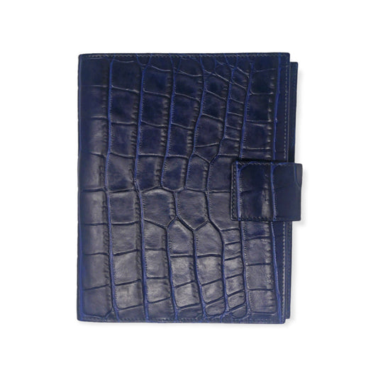Large Diary - Blue Crocodile Print