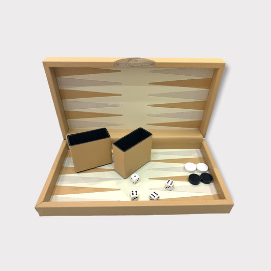 Backgammon de voyage | Beige