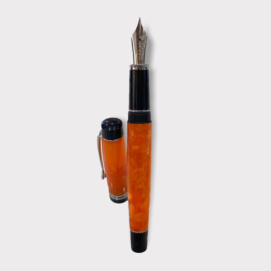 Stylo plume marbré orange
