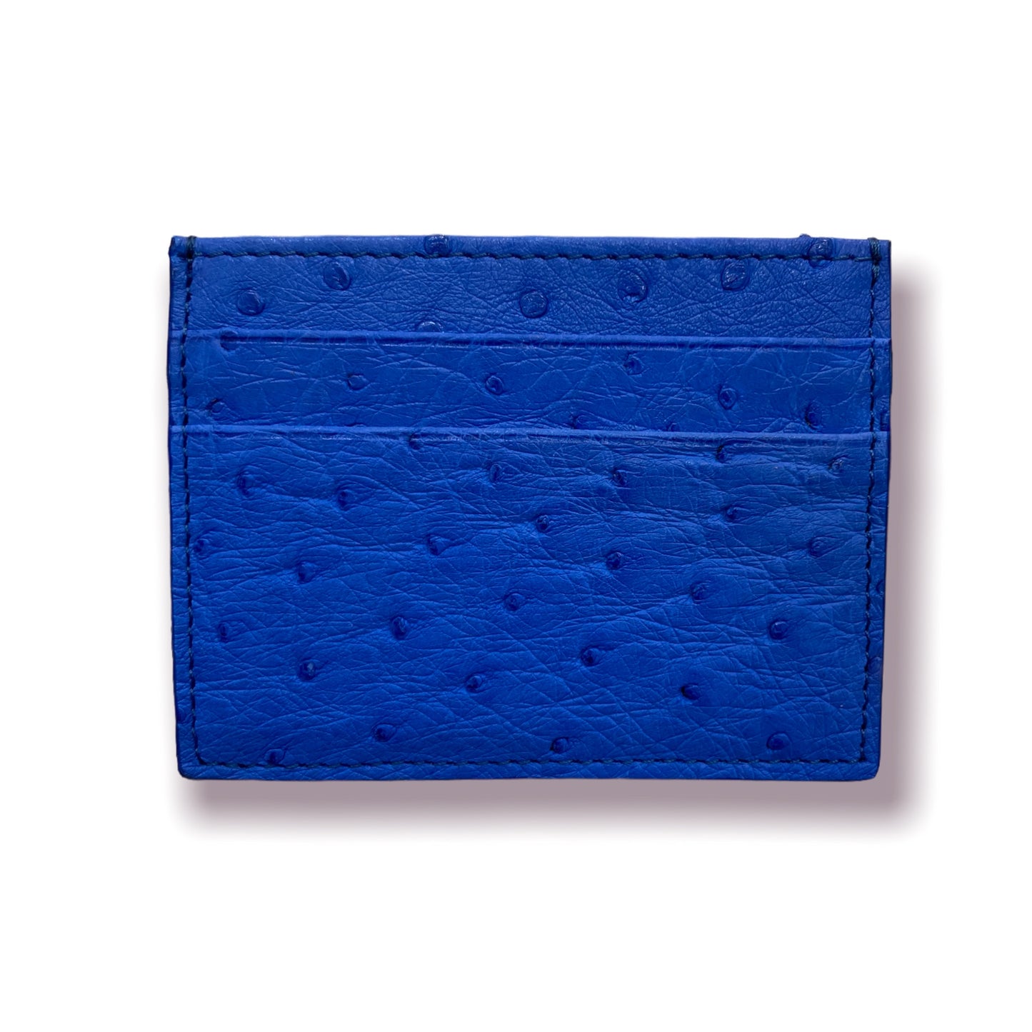 Small Real Ostrich Credit Card Holder
