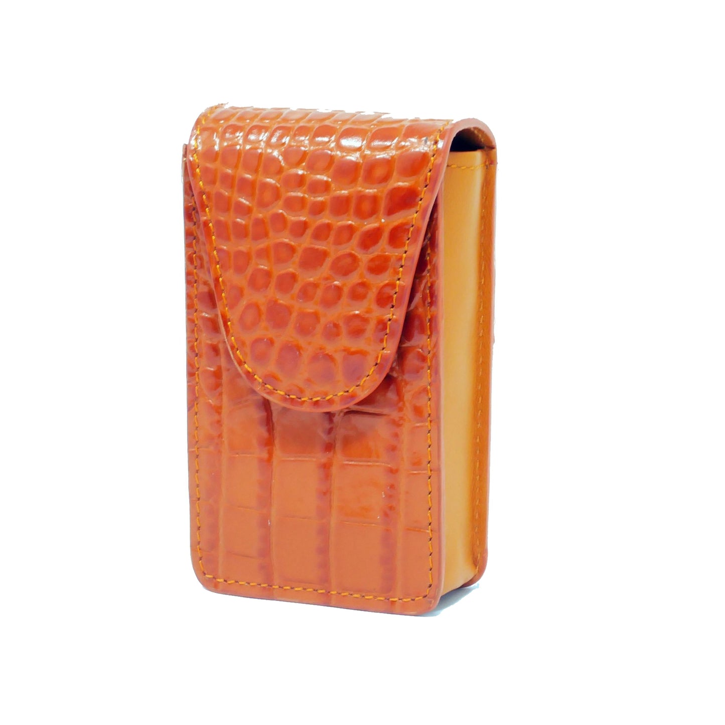 Cigarette Case - Orange Crocodile