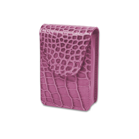 Cigarette Case - Pink Crocodile