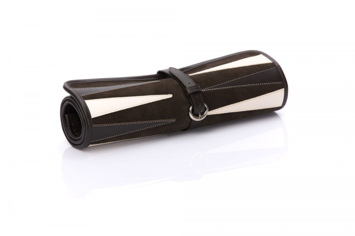 Backgammon de voyage - Cuir et velours